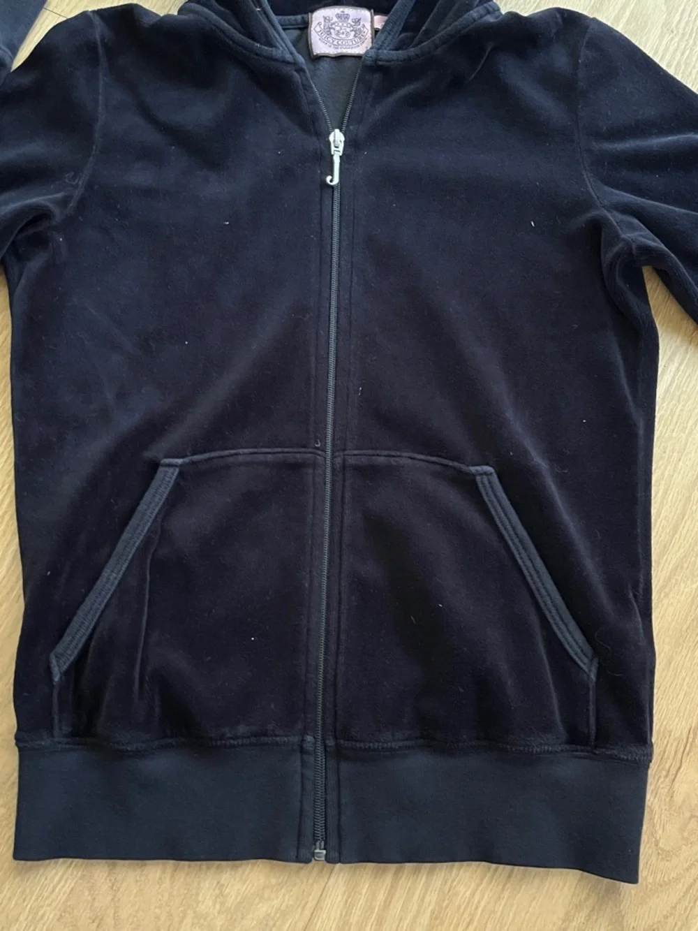 Juicy Couture Black Velour Zip-Up Hoodie - Picture 3 of 11